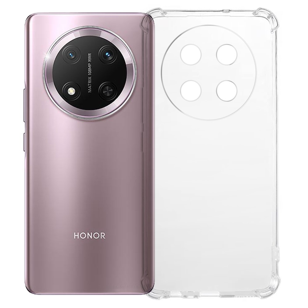 Átlátszó zselés tok megerősített sarkokkal Honor Magic 7 Lite 5G számára - átlátszó