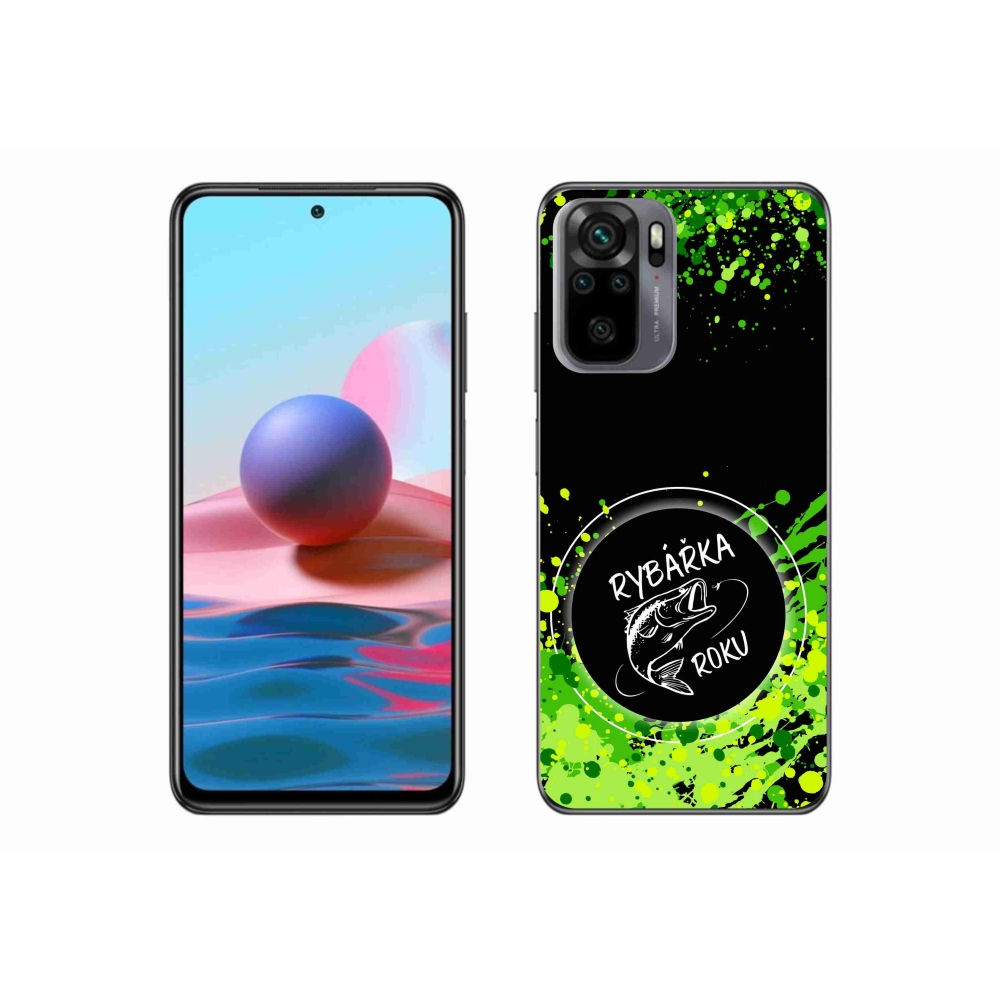 Gél borító mmCase a Xiaomi Redmi Note 10S-hez - az év halászának fekete háttere