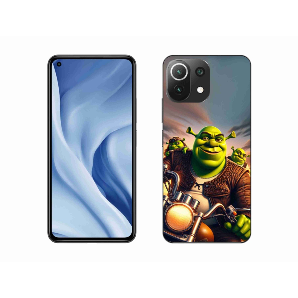 Gél borítás mmCase a Xiaomi Mi 11 Lite 4G/5G-hez - Shrek egy motorkerékpáron