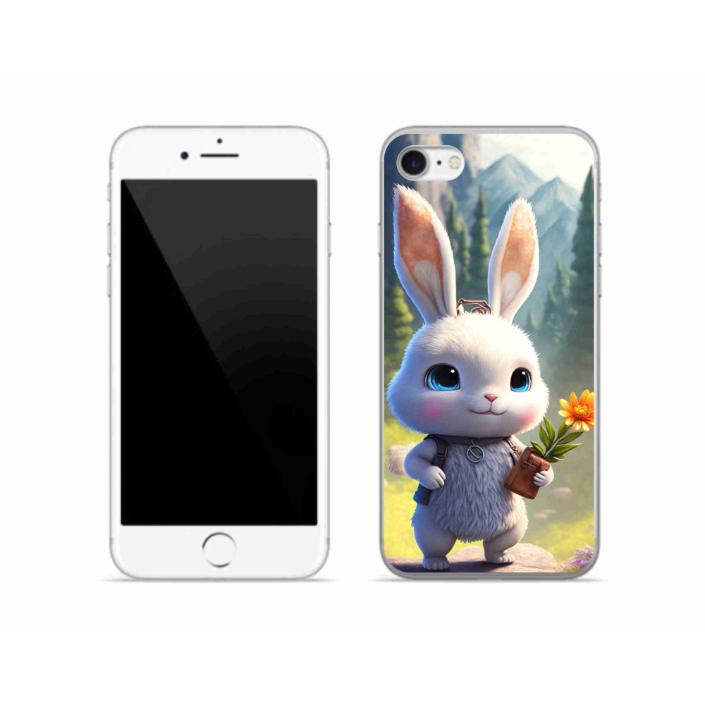 Gél védőhuzat mmCase iPhone SE (2022) - aranyos nyuszi