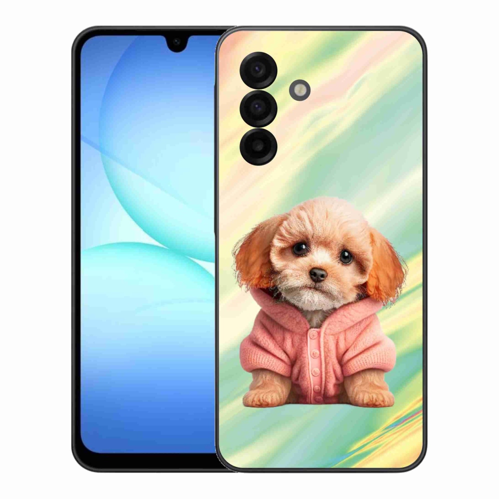 Gél borítás mmCase Samsung Galaxy A17 5G - pulóveres kiskutya Samsung Galaxy A17 5G-hez