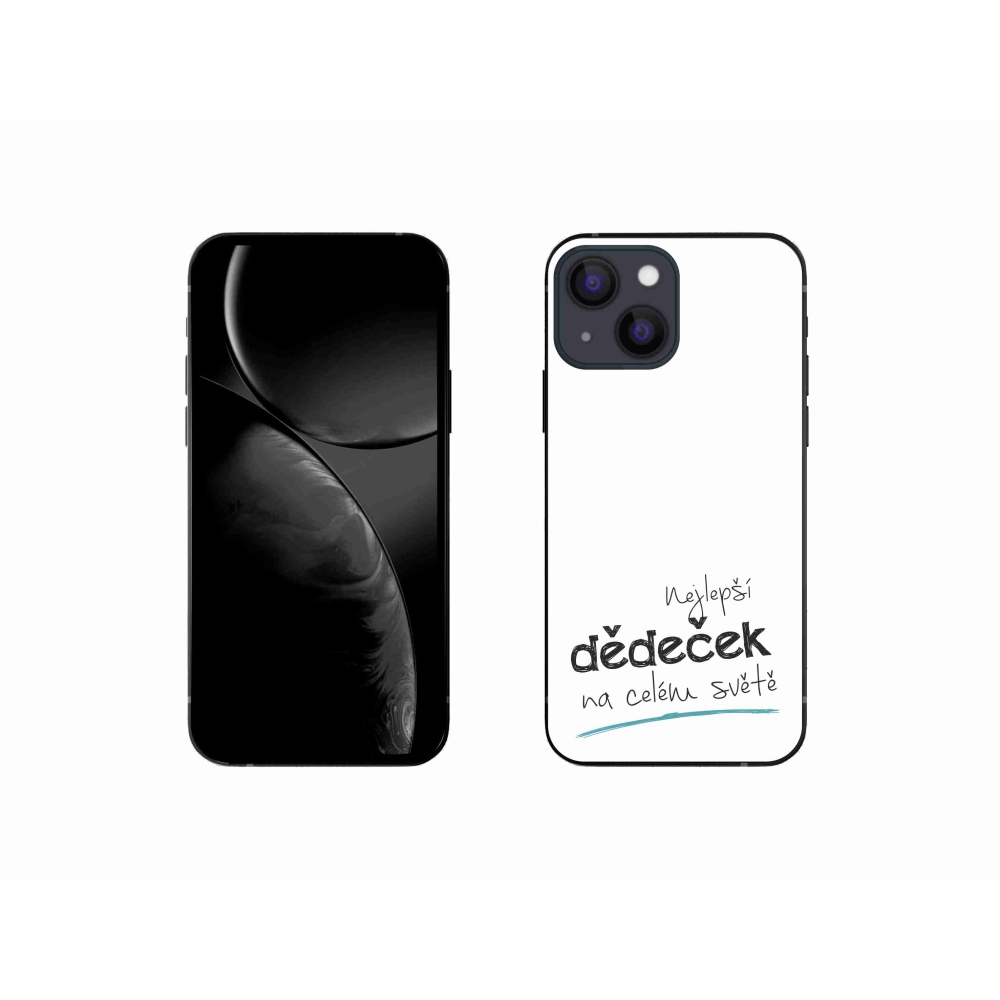 Gél borítás mmCase iPhone 13 mini 5.4 - legjobb nagyapa 3 fehér háttérrel