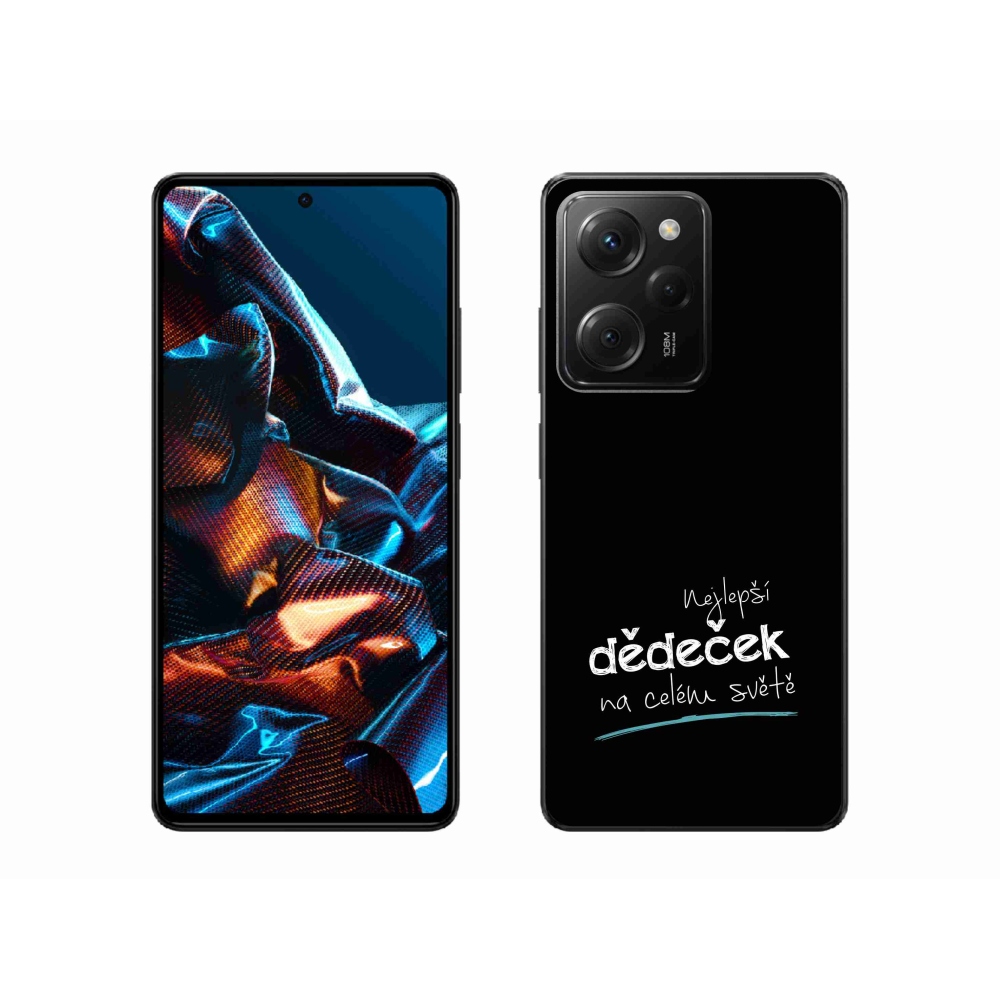 Gélburkolat mmCase a Xiaomi Poco X5 Pro 5G-n - a legjobb nagypapa 3 fekete háttérrel