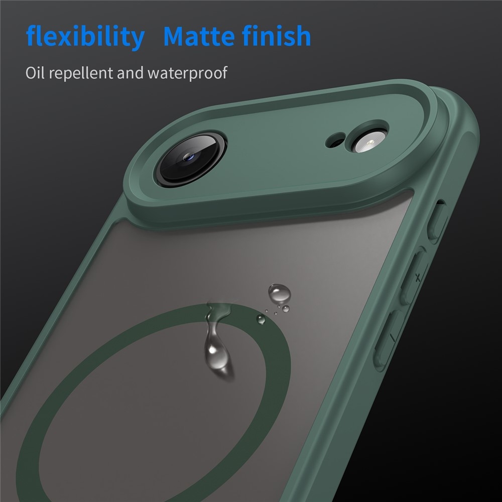 Matte zselés tok MagSafe-rel iPhone 17 Air készülékhez - zöld