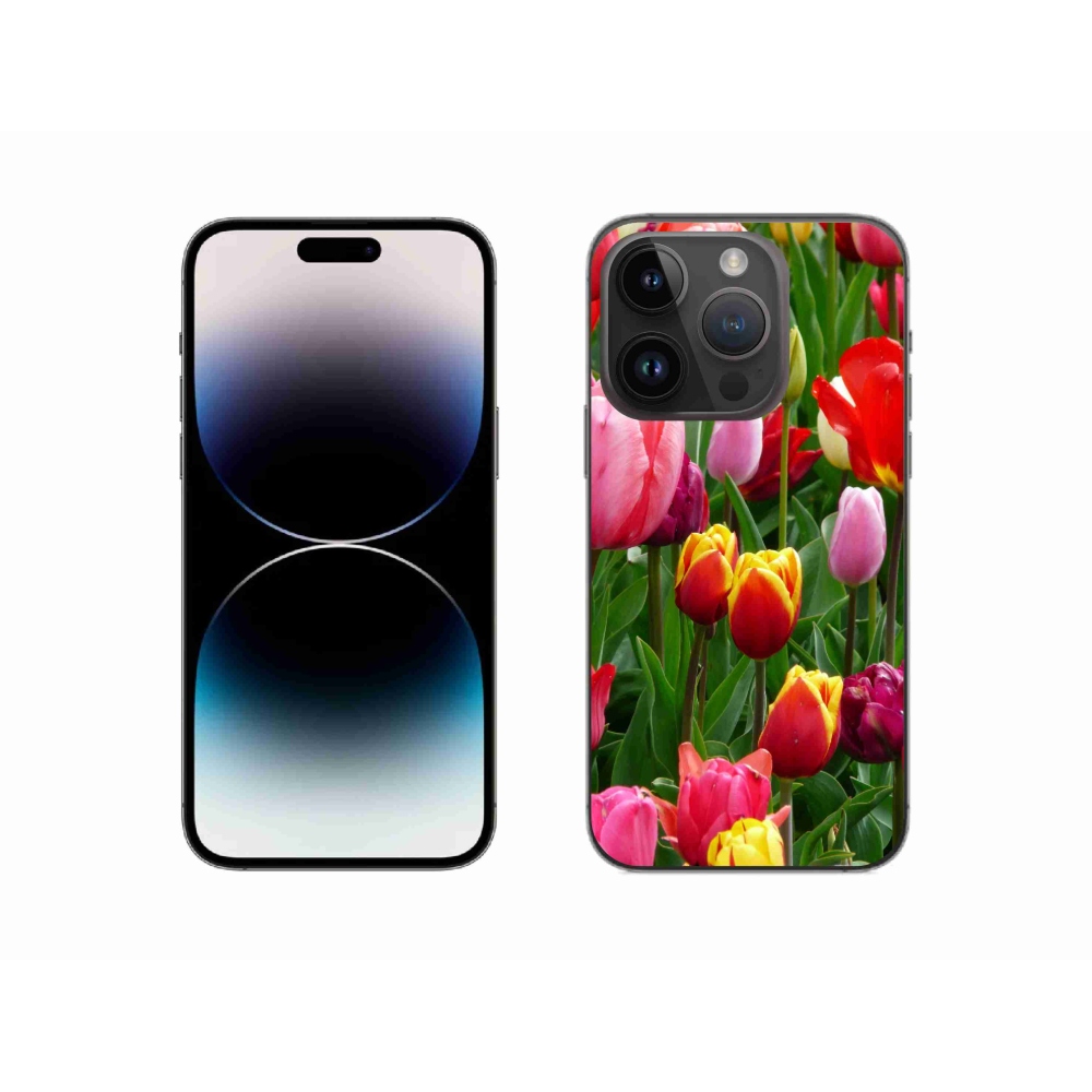Zselés borítás mmCase iPhone 14 Pro készülékhez - tulipánok