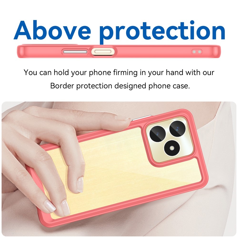 Gél tok fix hátlappal a Realme C51/C53 készülékhez - piros