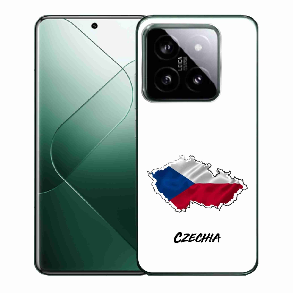 Gél borító mmCase a Xiaomi 14 - Csehország fehér háttérrel