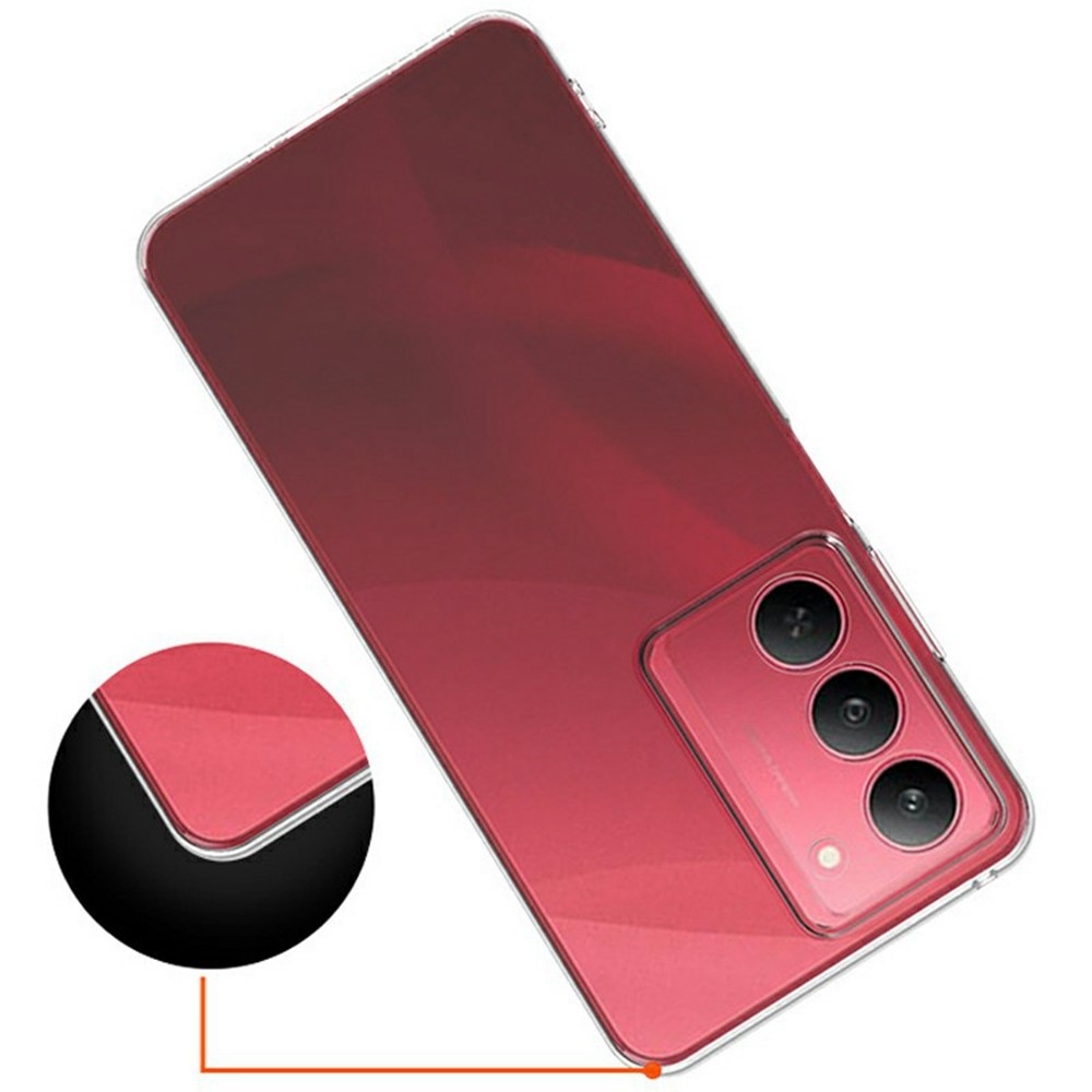 Átlátszó gél tok a Realme 14x 5G készülékhez - átlátszó