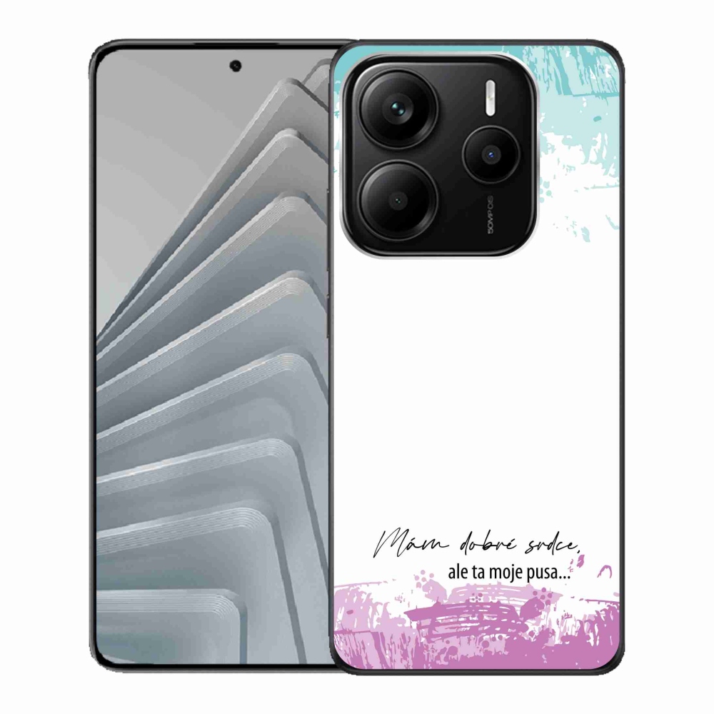 Gél borító mmCase a Xiaomi Redmi Note 14 5G-hez - vicces szöveg 3 fehér háttérrel