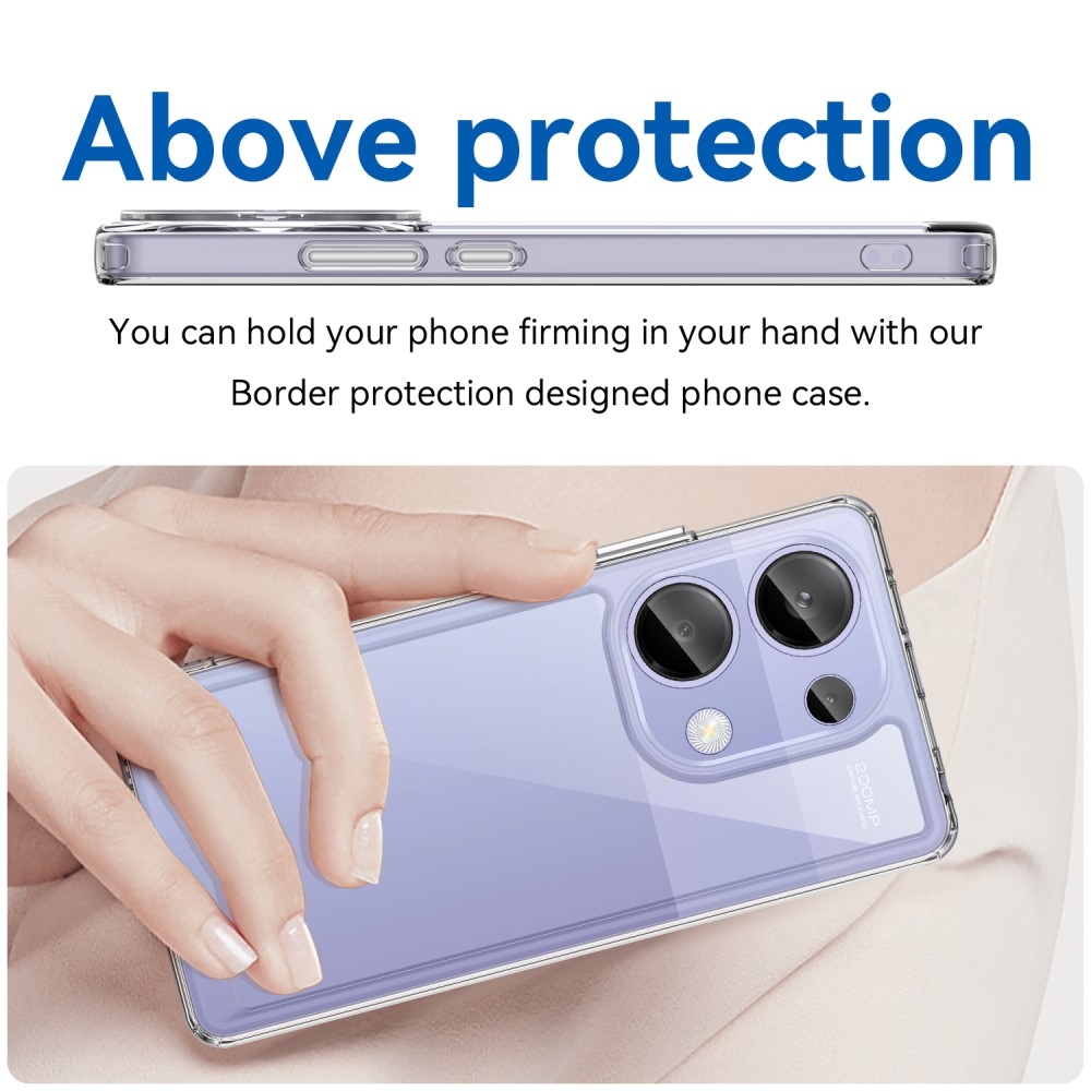 Gél tok kemény hátlappal a Xiaomi Redmi Note 13 Pro 4G/Poco M6 Pro számára - átlátszó