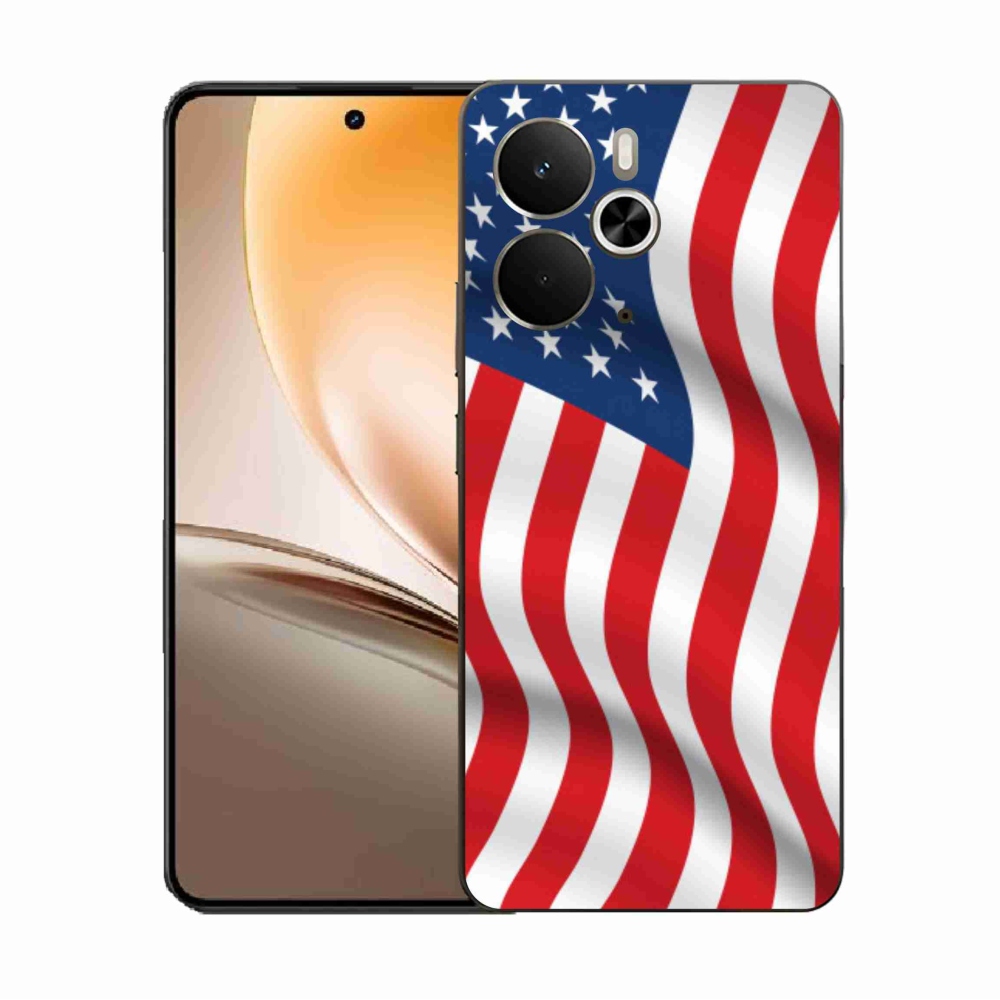 Gél borító mmCase a Realme 14 5G készülékhez - amerikai zászló