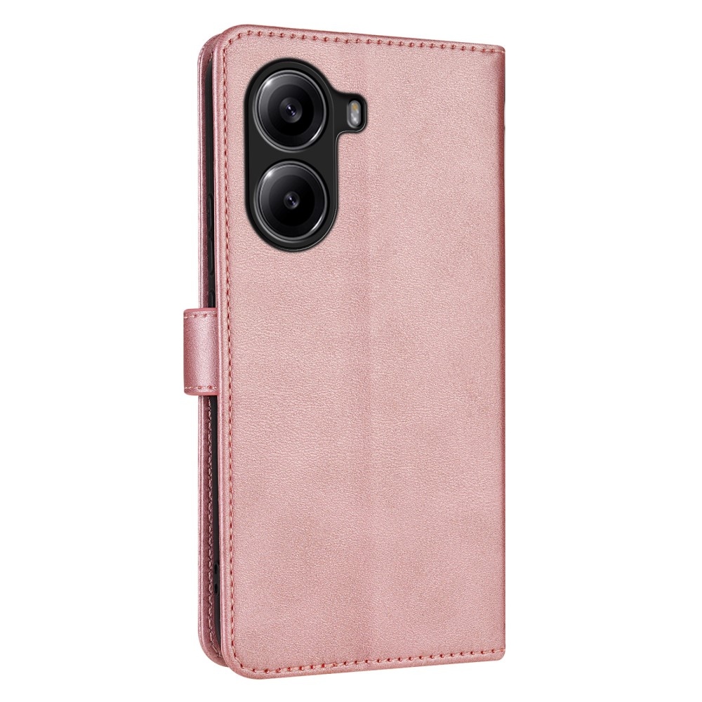 AZNS tok könyv tok Xiaomi Poco X7 Pro 5G-hez - rózsa arany