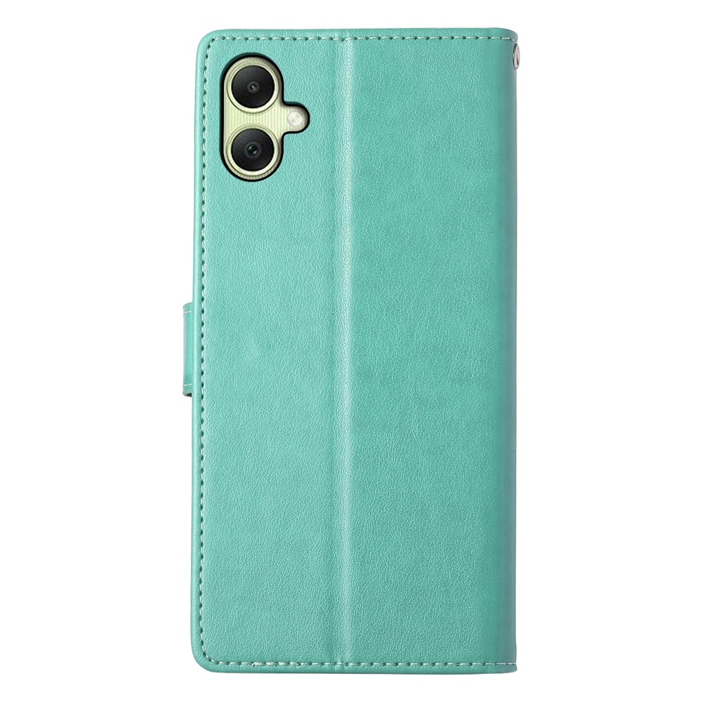 Virágos könyves tok Samsung Galaxy A07 4G készülékhez - teáskék színű