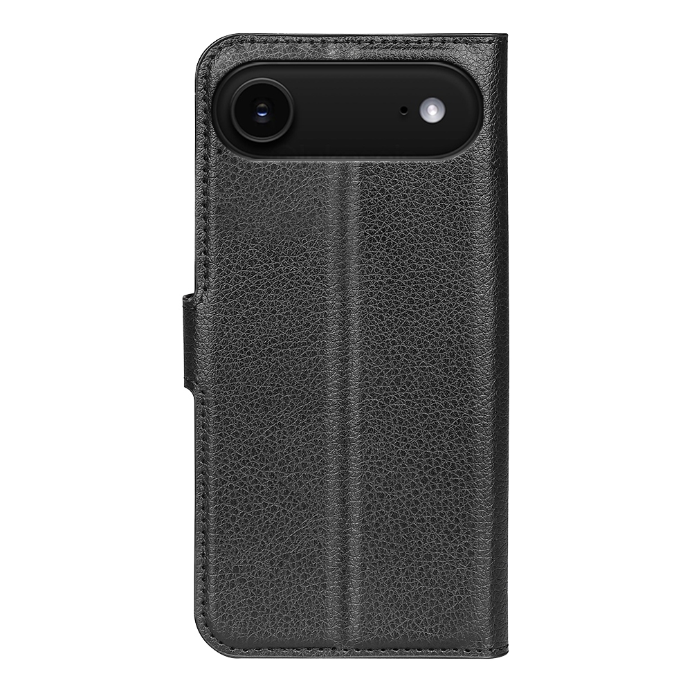 Litchi könyvtáska iPhone 17 Air készülékhez - fekete