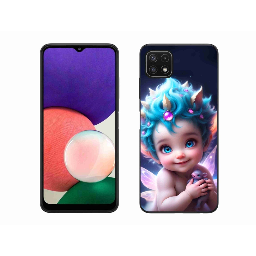 Gél borítás mmCase Samsung Galaxy A22 5G - baba pillangószárnyakkal