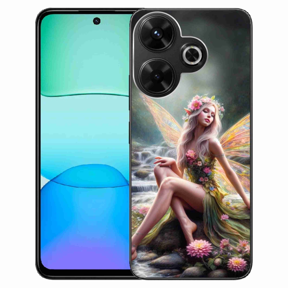 Gél borítás mmCase a Xiaomi Redmi 13 4G/Poco M6 4G - pillangó nő 1