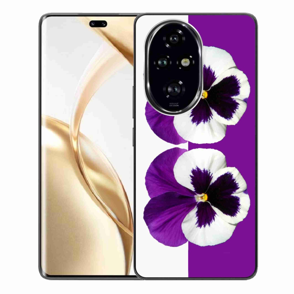 Zselés borító mmCase a Honor 200 Pro 5G készülékhez - lila és fehér virág