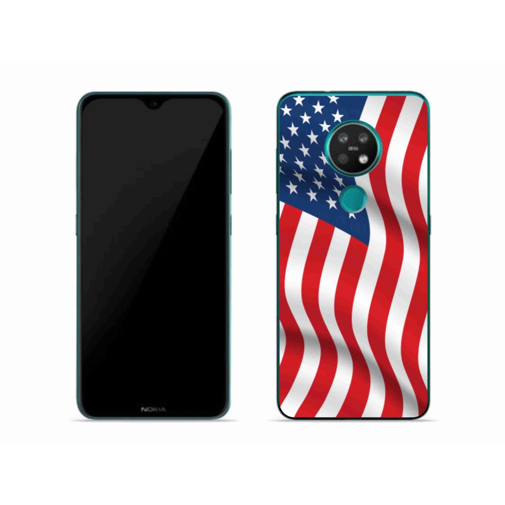 Gél védőhuzat mmCase mobiltelefonhoz Nokia 7.2 - amerikai zászló