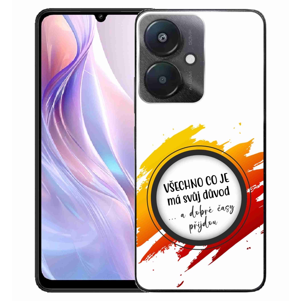 Gél borító mmCase a Xiaomi Redmi 13C 5G számára - idézet 3 fehér háttér