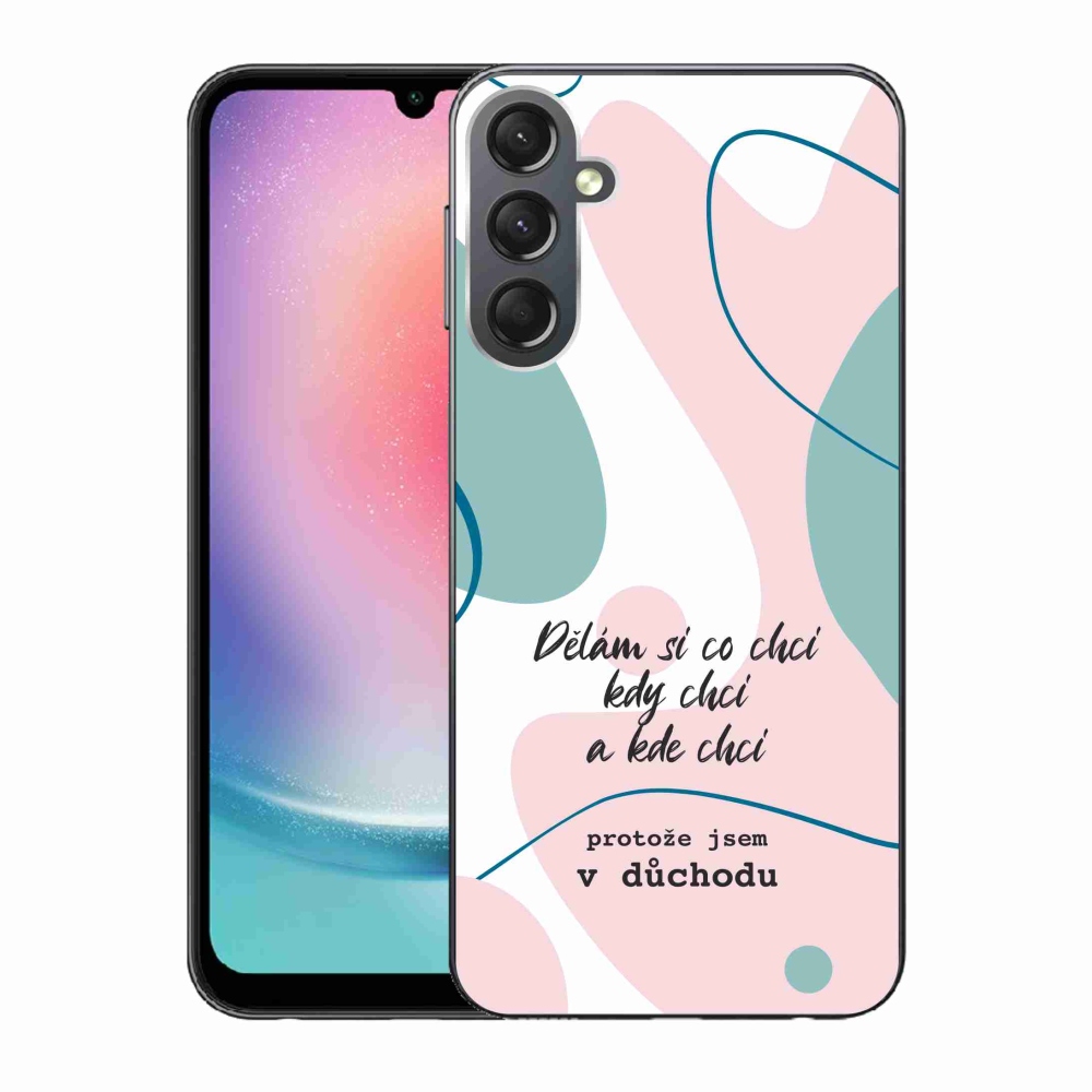 Gél borító mmCase Samsung Galaxy A24 készülékhez - vicces szöveg 10 fehér háttér