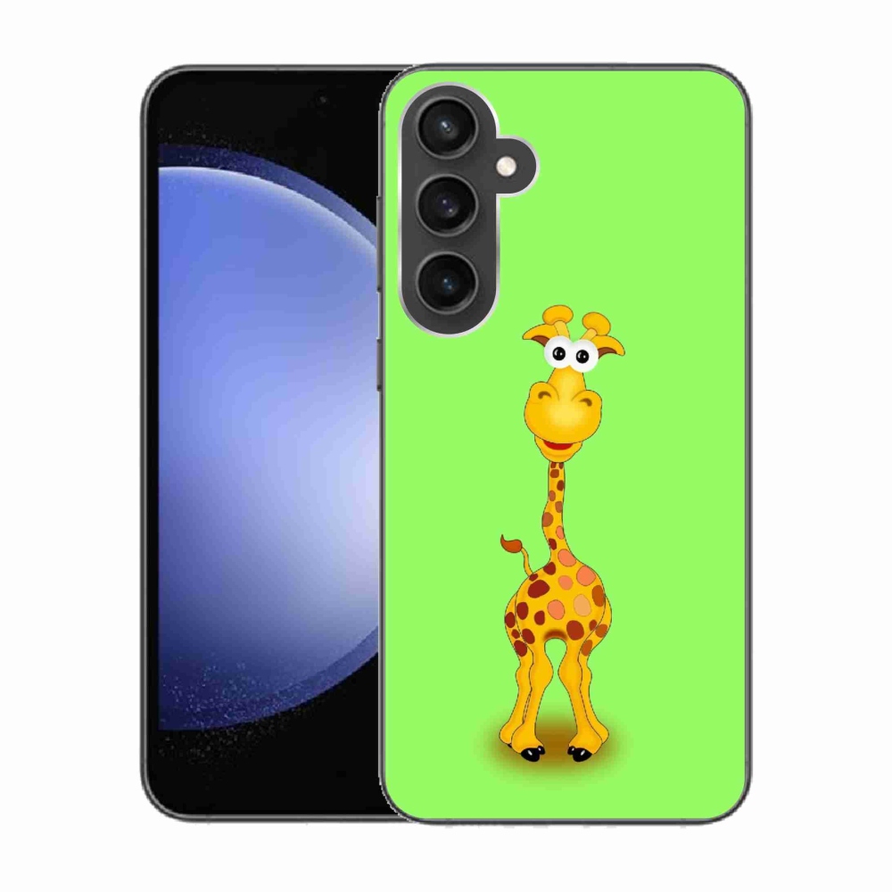 Zselés borítás mmCase Samsung Galaxy S23 FE - rajzfilm zsiráfhoz