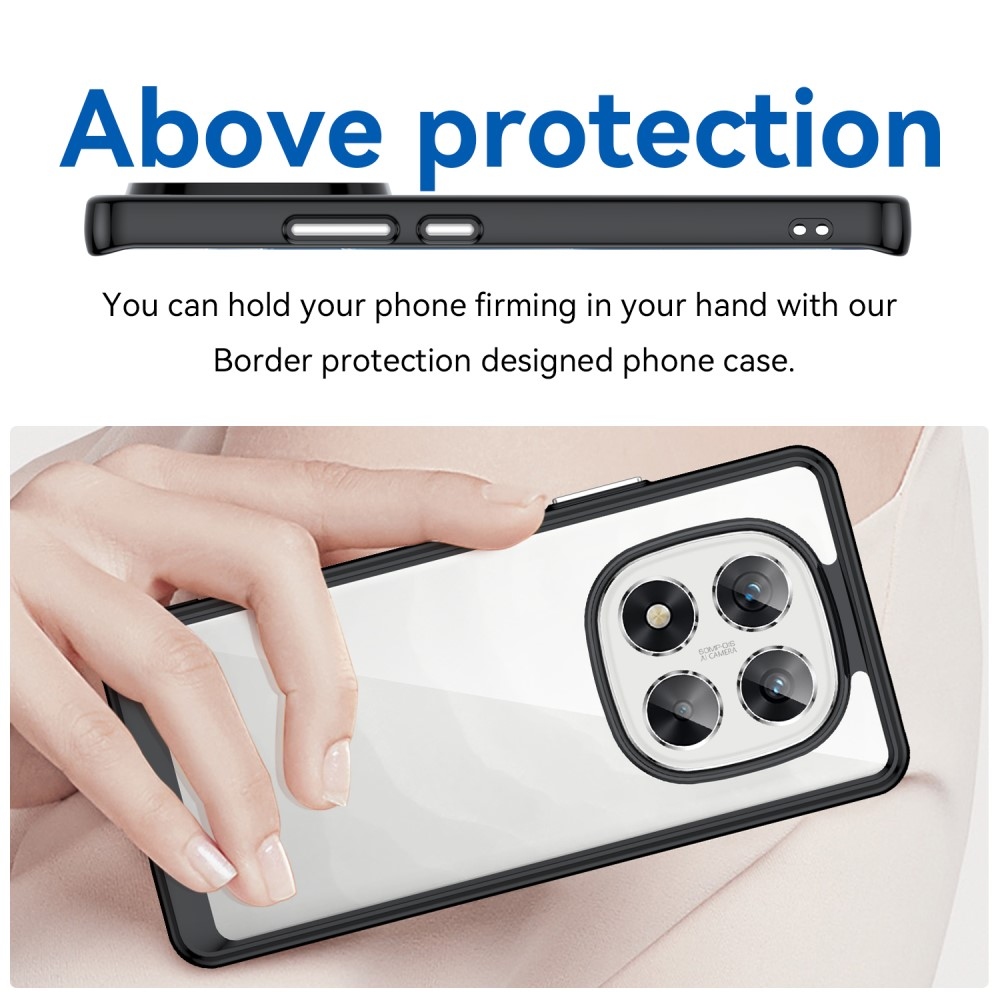 Gél tok fix hátlappal Xiaomi Redmi Note 14 Pro 5G/Poco X7 5G - fekete