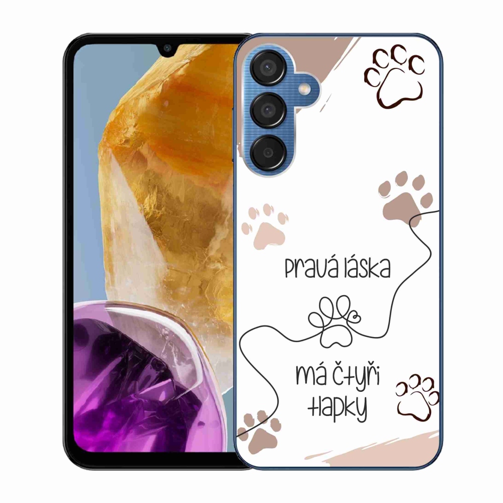 Gél borítás mmCase Samsung Galaxy M15 5G - kutya motívum 1 fehér háttér