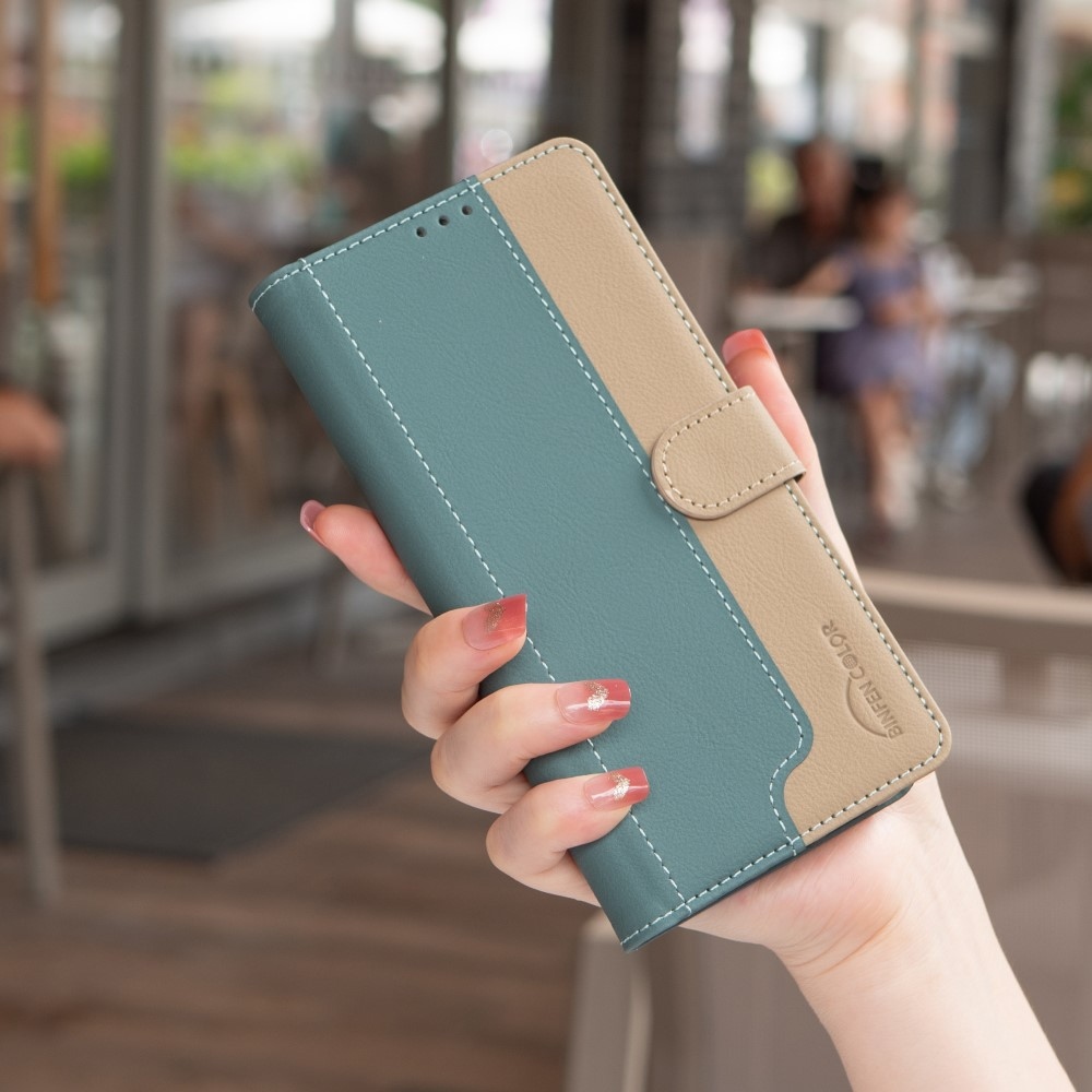 BNF DUO könyvtáska Xiaomi Redmi Note 14 Pro-hoz - zöld