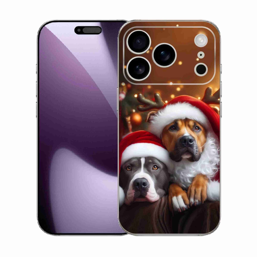 Gél borítás mmCase iPhone 17 Pro készülékhez - Karácsonyi kutyák