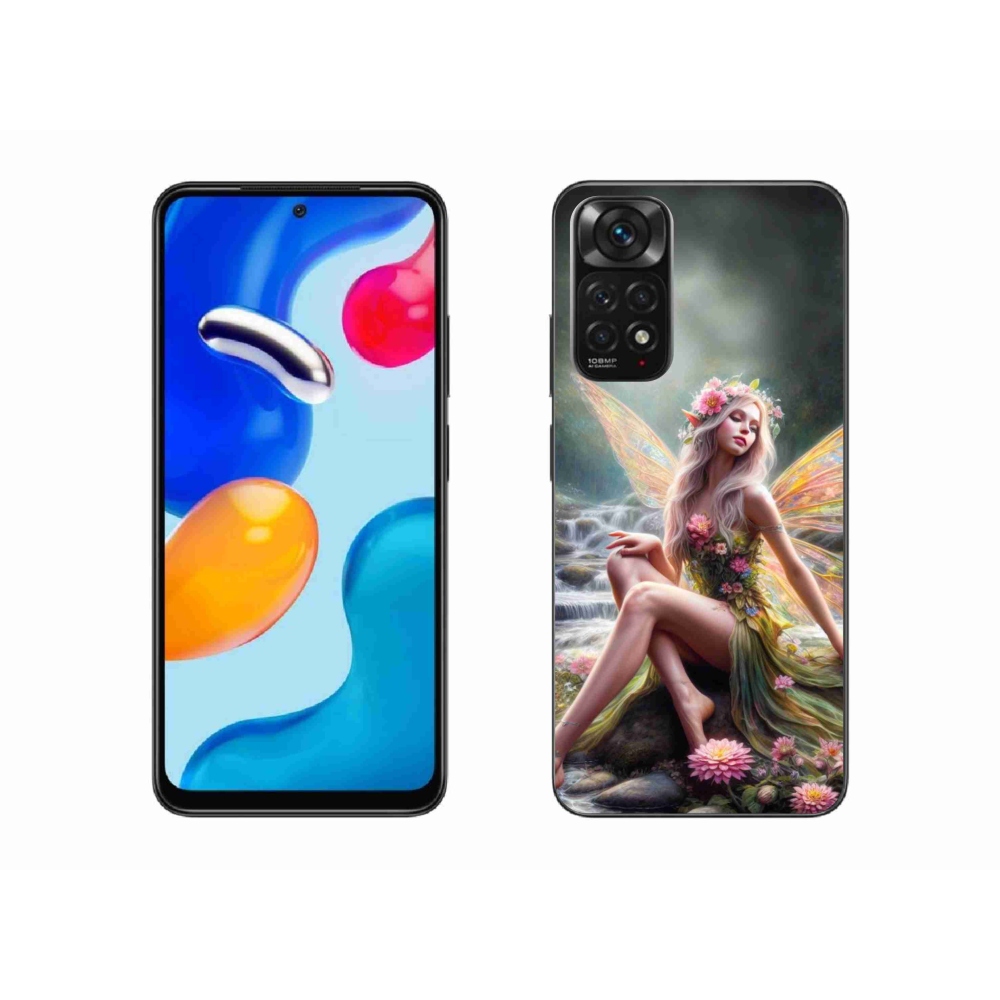 Gél borítás mmCase a Xiaomi Redmi Note 11 4G - pillangó nő 1