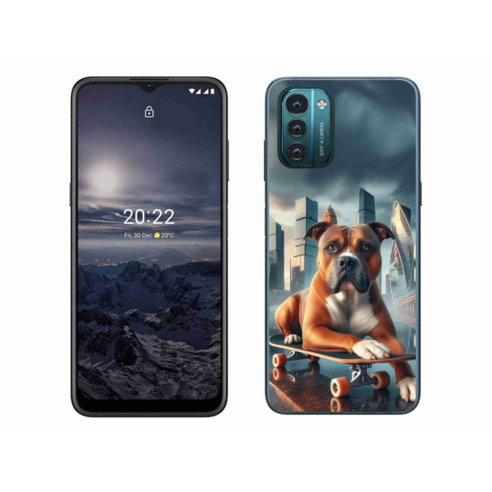 Zselés borítás mmCase a Nokia G11/G21 készülékhez - kutya gördeszkán