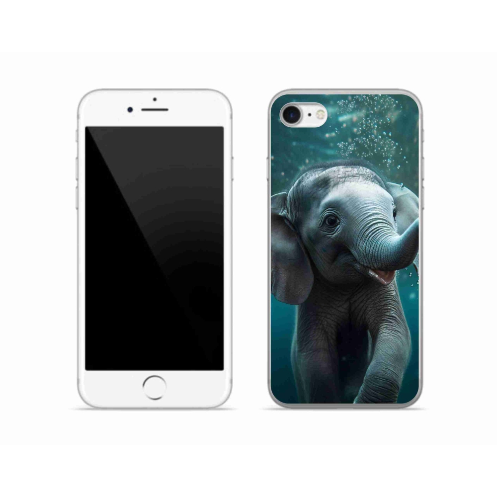 Zselés borítás mmCase iPhone SE (2020) - elefánt a víz alatt