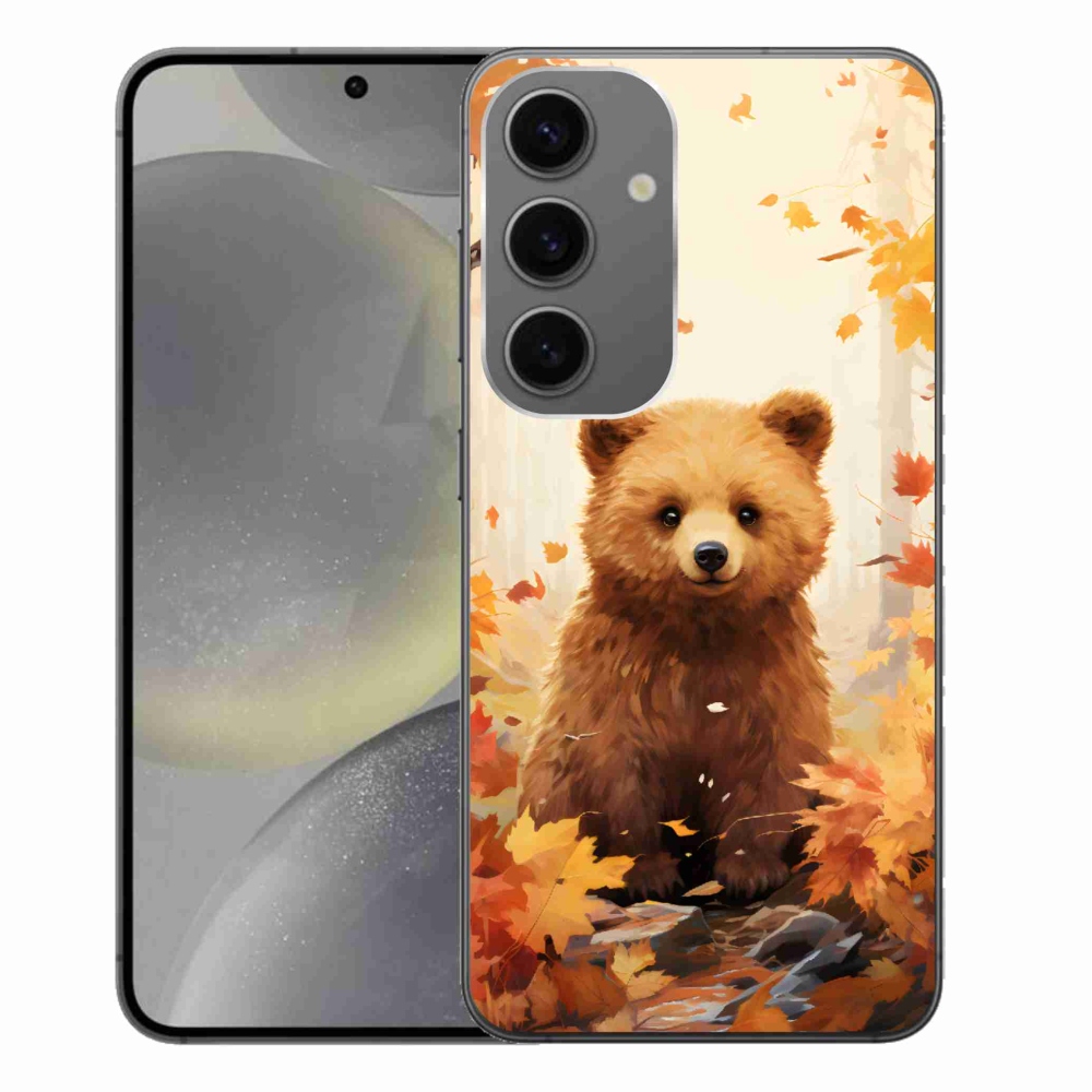 Zselés borítás mmCase Samsung Galaxy S24+ készülékhez - medve az erdőben