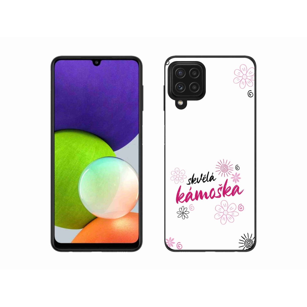 Gél borító mmCase Samsung Galaxy A22 4G - nagyszerű haver fehér háttérrel