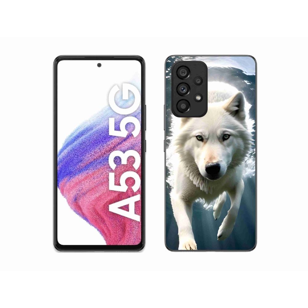 Gél védőburkolat mmCase Samsung Galaxy A53 5G - fehér farkas