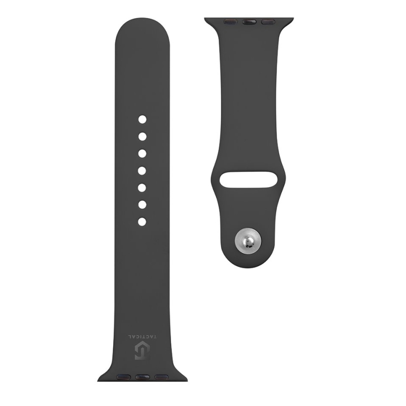 Tactical 488 Szilikon szíj Apple Watch 1/2/3/4/4/5/6/7/8/9/SE 42/44/45mm-es órához Fekete