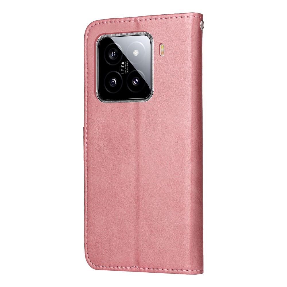 Vérrögök könyv tok Xiaomi 15 - rózsaszín