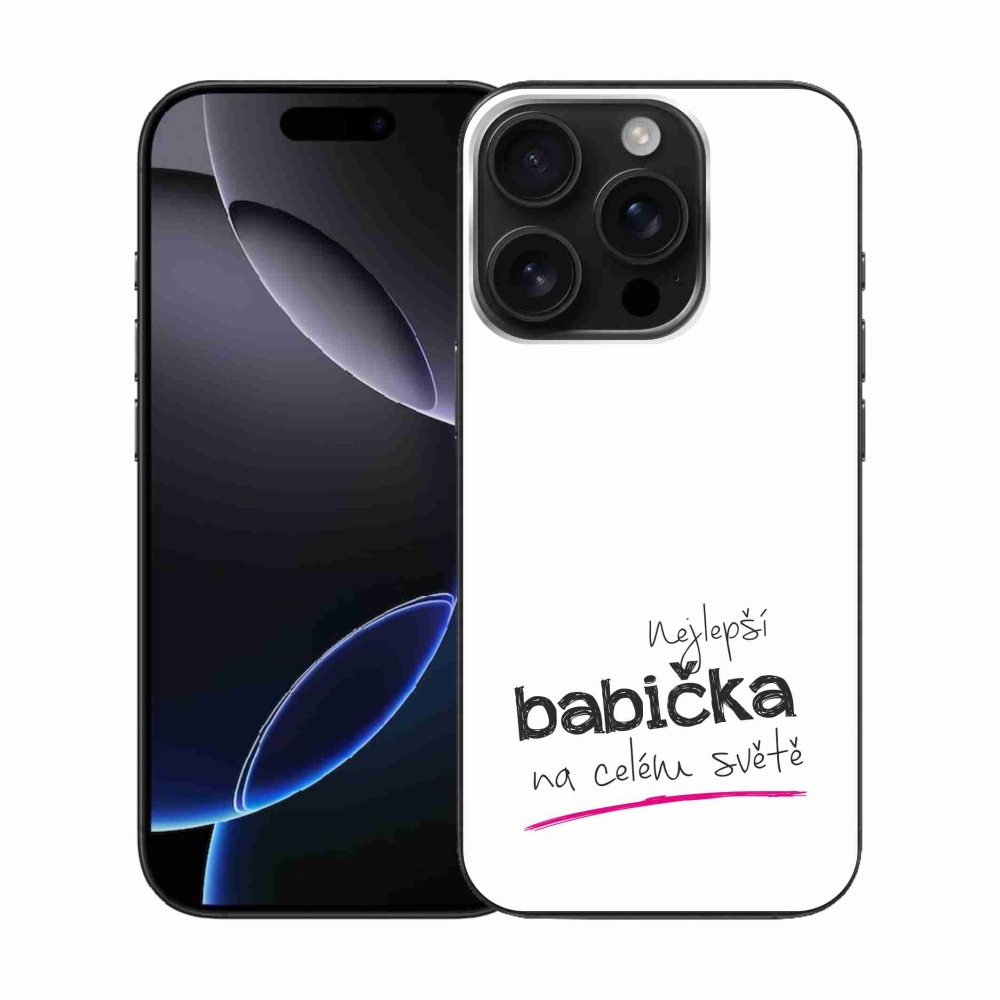 Gél borítás mmCase iPhone 16 Pro készülékhez - Legjobb nagyi 4 fehér háttér
