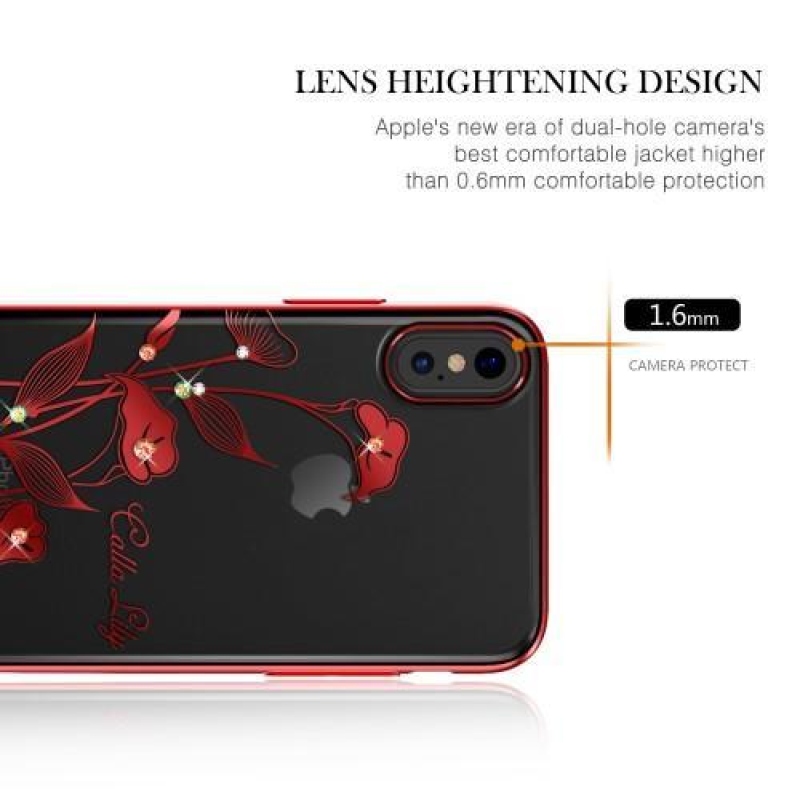 Xbar műanyag tok Swarovski kristállyal iPhone X készülékhez - iszap