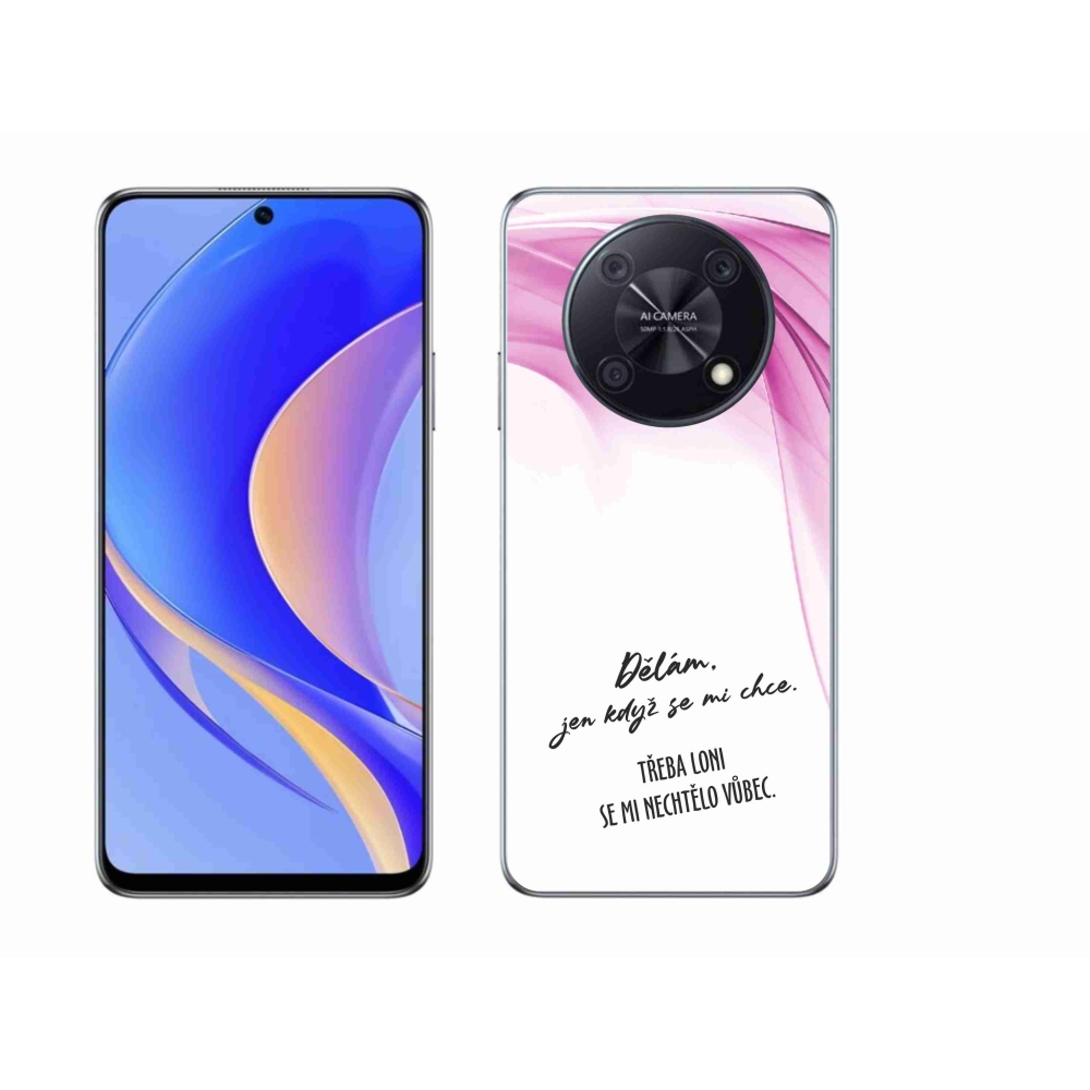 Gél borító mmCase a Huawei Nova Y90 készülékhez - vicces szöveg 12 fehér háttérrel