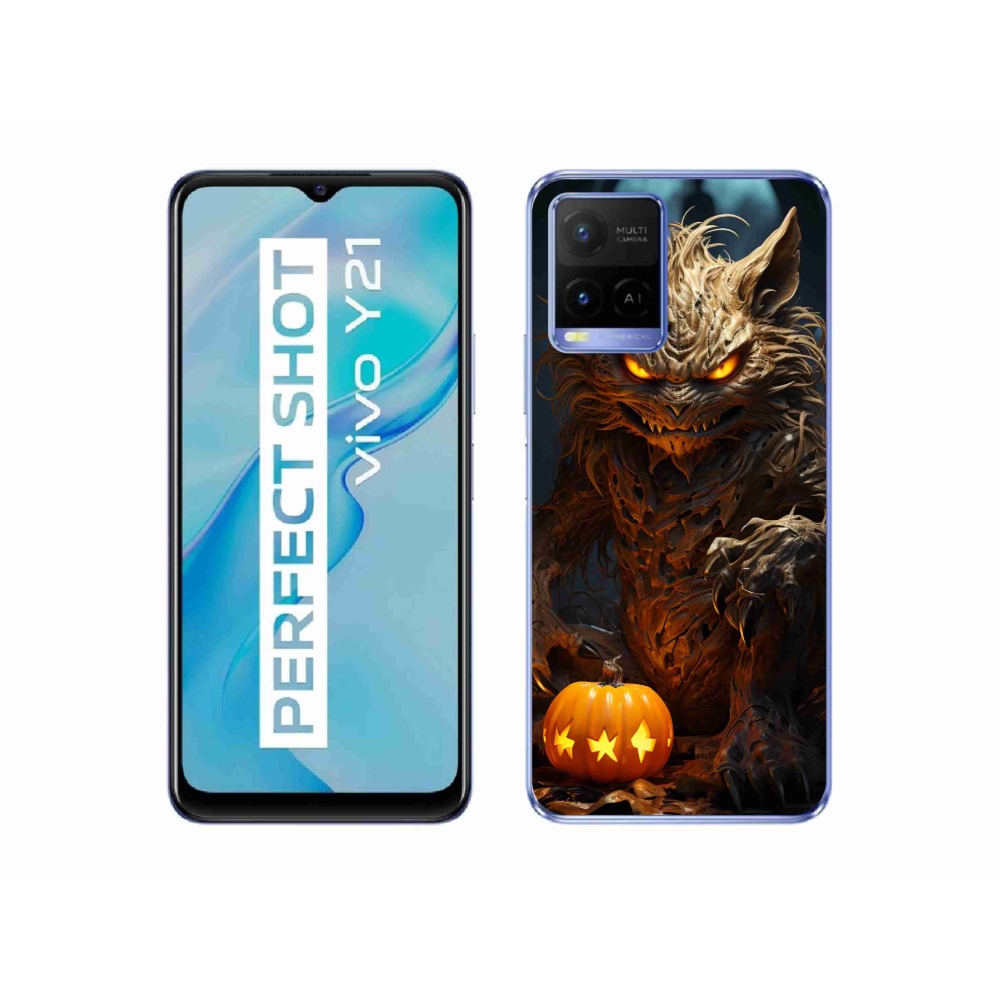 Gél borító mmCase a Vivo Y21/Y21s/Y33s készülékhez - Halloween szörnyeteg