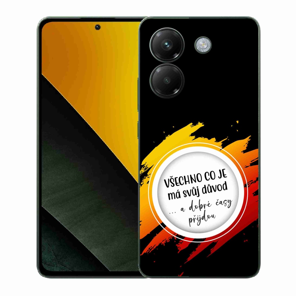 Gél borítás mmCase a Xiaomi Poco M7 Pro 5G számára - idézet 3 fekete háttér