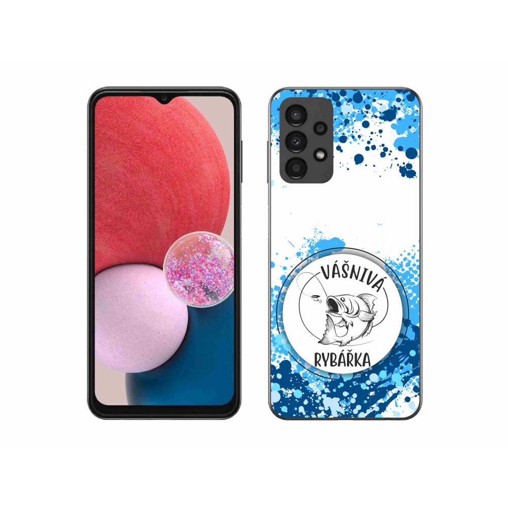 Gél borító mmCase Samsung Galaxy A13 4G - szenvedélyes halásznő fehér háttérrel