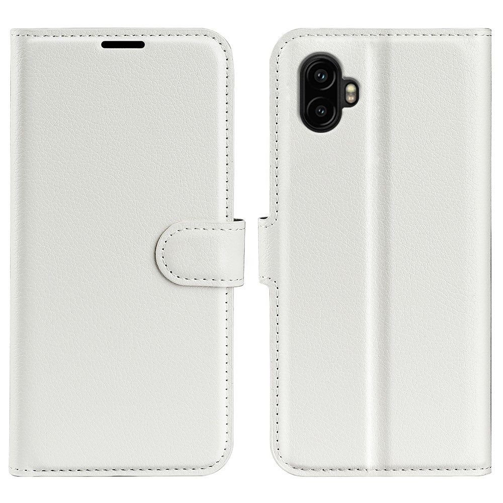 Litchi könyv tok Samsung Galaxy Xcover 7 Pro készülékhez - fehér