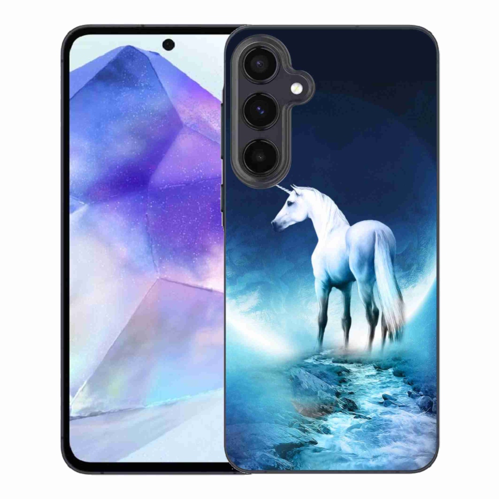 Gél védőhuzat mmCase Samsung Galaxy A55 5G - fehér egyszarvúhoz