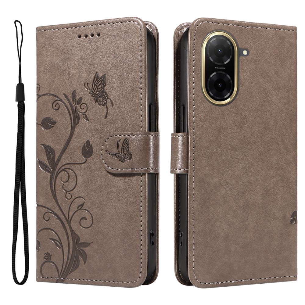 Virágok könyv tok Xiaomi Redmi A5 (173.45x79.35x8.45mm) - szürke