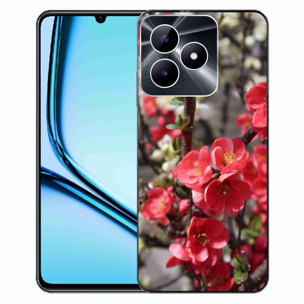 Gél borító mmCase a Realme Note 50 készülékhez - piros virágok