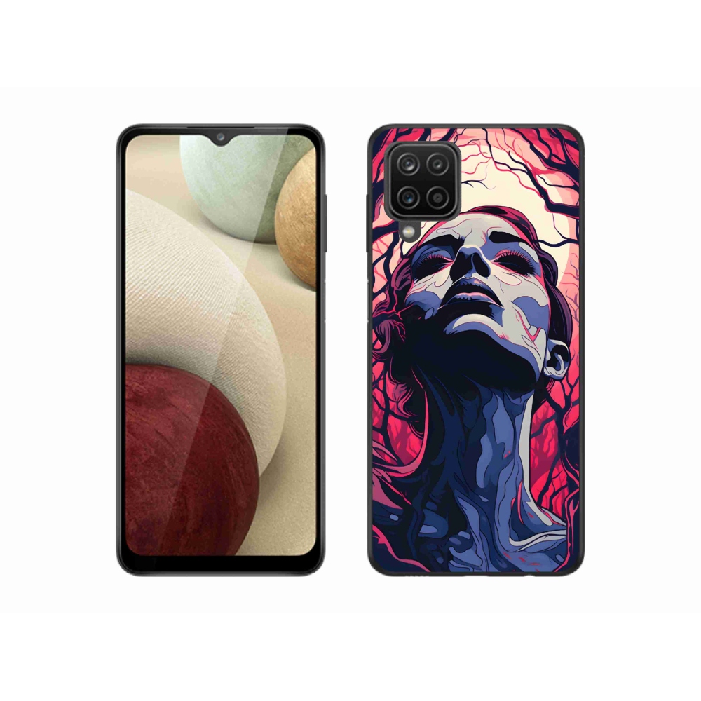 Gél borítás mmCase Samsung Galaxy A12 - absztrakt arc