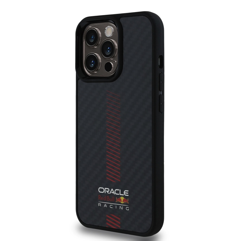 Red Bull Carbon Powerbar MagSafe MagSafe hátlap iPhone 13 Pro-hoz Fekete
