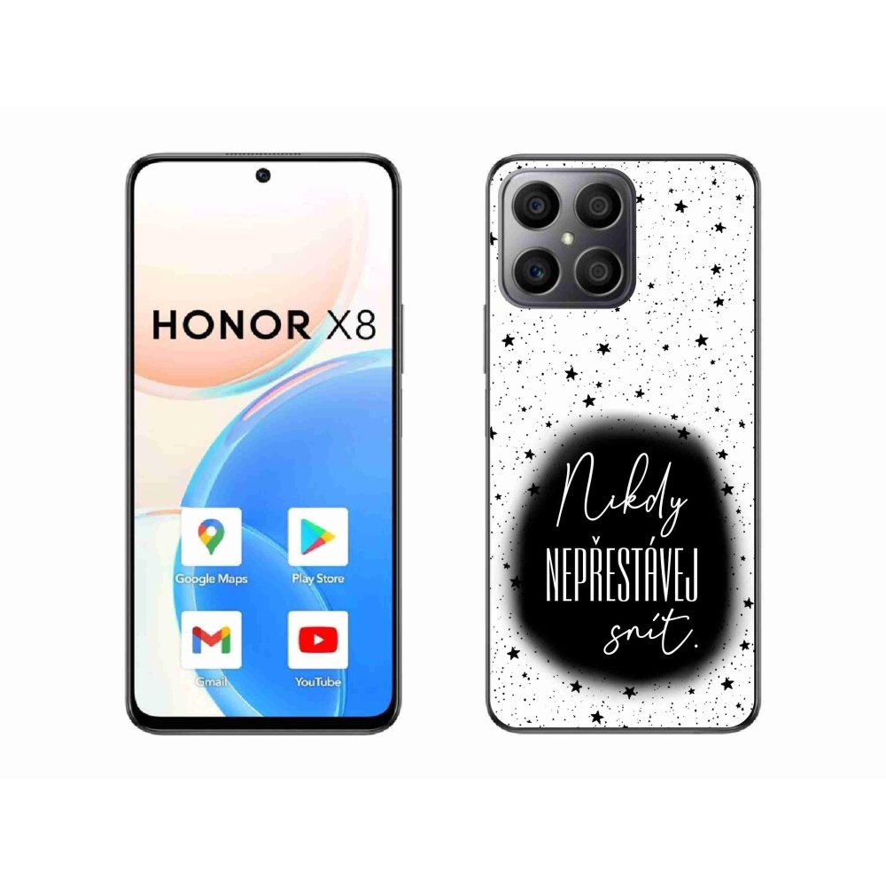 Gél borítás mmCase a Honor X8 4G készülékhez - idézet 1 fekete és fehér háttérrel